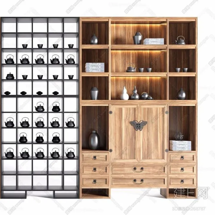 Hotel Wooden Decorative Cabinet