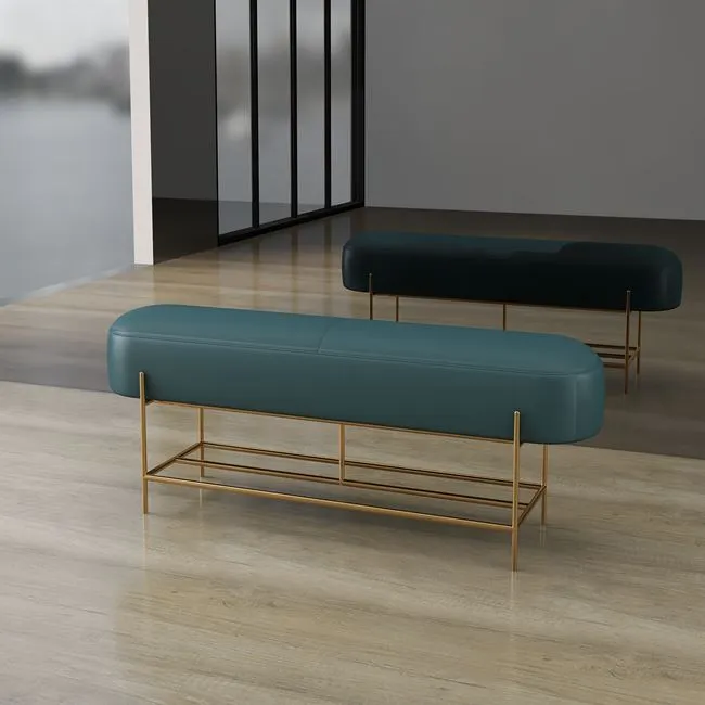 Tapecirana klupa s krevetom od nehrđajućeg čelika po mjeri